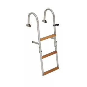   Lestvica za lase 3 stopinje zložljiva kovina tikovina 72x19cm EVA