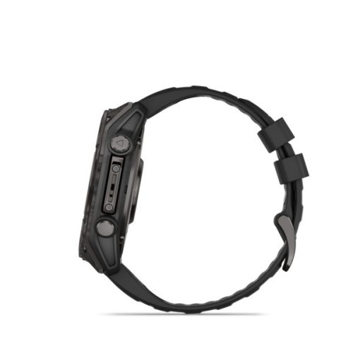 Garmin fenix 8 51mm AMOLED Sapphire, ogljeno sivi DLC titan, črno/temno sivi silikonski pašček (ED XD) pametna ura