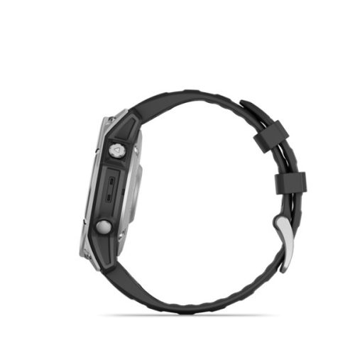 Garmin fenix E 47mm jeklo s črnim silikonskim trakom (ED) pametna ura