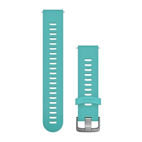 Pas ura Garmin 20 mm aqua silikon, zaponka iz nerjavečega jekla (hitro sproščanje) za Forerunner 245