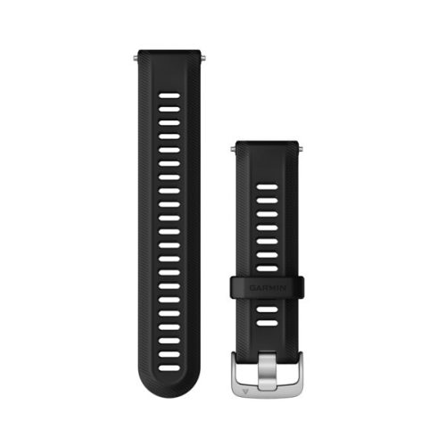 Pašček za uro Garmin Forerunner 955 črn s srebrno zaponko za pametno uro