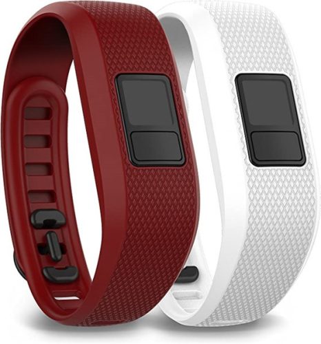 Pašček za uro za Garmin Vívofit 3 Marsala/Bele pametne ure
