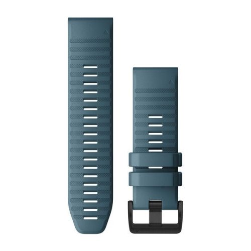 Garmin 26 mm modri silikonski pašček za uro, črna zaponka (QuickFit) za Fenix 6X