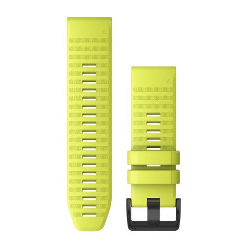 Pas ura Garmin 26 mm rumene silikonske, črna zaponka (QuickFit) za Fenix 6X