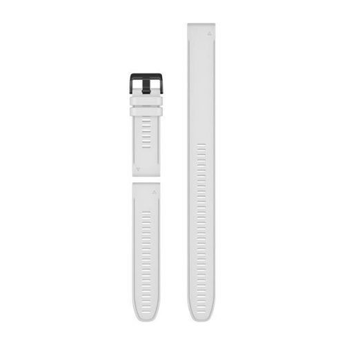 Pas za uro Garmin 26 mm bel silikon, črna zaponka (QuickFit) za Fenix 6X, 3-delna ura