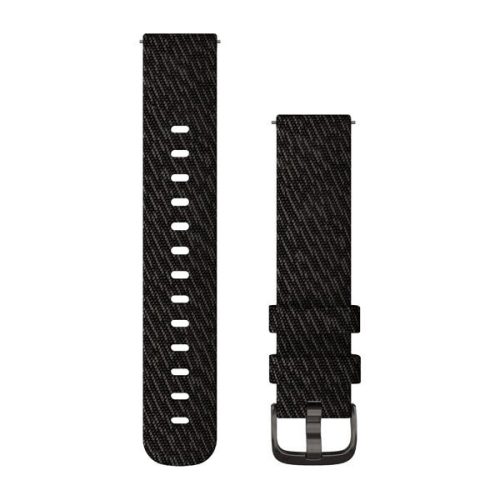 Pas ura Garmin 20 mm črno najlonsko, siva zaponka (hitro sproščanje) za Vivomove 3 Watch