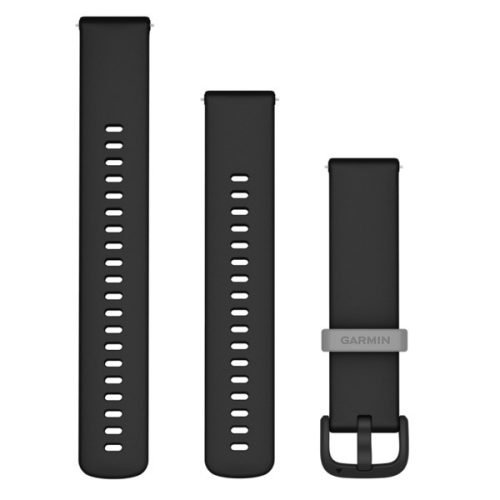 Pas ura Garmin 20 mm črn silikon (hitro sproščanje) za uro Vívoactive 5