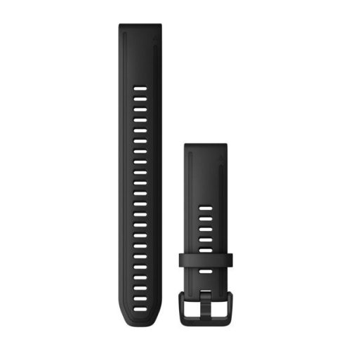 Pas ura Garmin 20 mm črni silikon, črna zaponka (QuickFit) za Fenix 6S Large