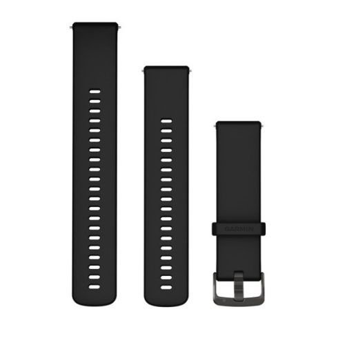 Pas ura Garmin 22 mm črn silikon (hitro sproščanje) za zapestno uro Venu 3