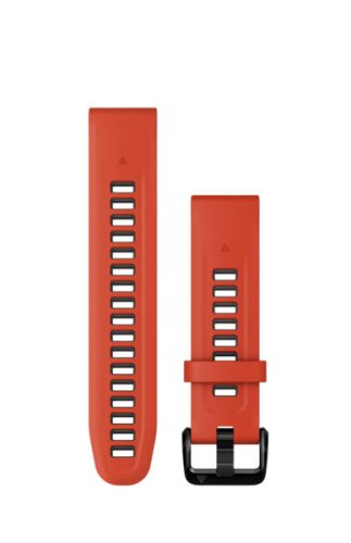 Pas ura Garmin 20 mm rdeče/grafit silikon (QuickFit) za pametno uro