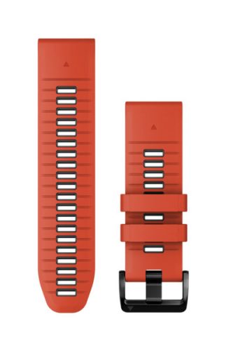 Pas ura Garmin 26 mm rdeče/grafit silikon (QuickFit) za pametno uro