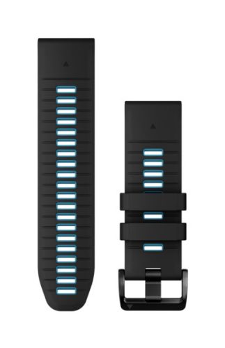 Zapestnica Garmin 26 mm črno/modri silikon (QuickFit) za pametno uro