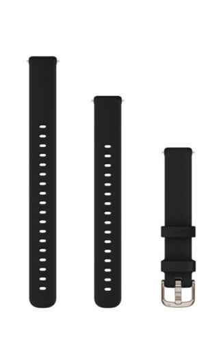 Zapestnica Garmin Lily 2 14mm silikonska, črna, s kremno-zlatim zaponko (110-175mm) za pametno uro
