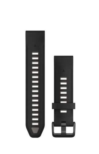 Pas ura Garmin 20 mm črno/siv silikon (QuickFit) za pametno uro