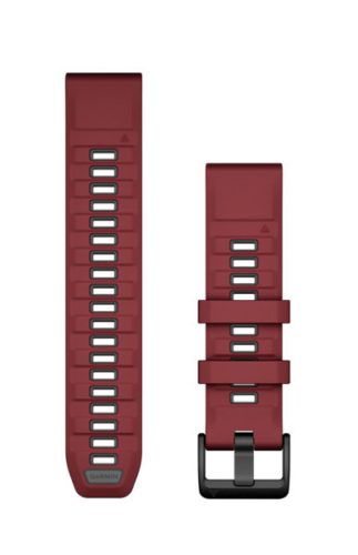 Pas ura Garmin 22 mm bordo rdeč/grafitno siv silikon (QuickFit) za pametno uro