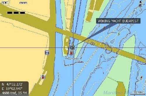 Donava, Tisa madžarska. digitalna karta Lowrance