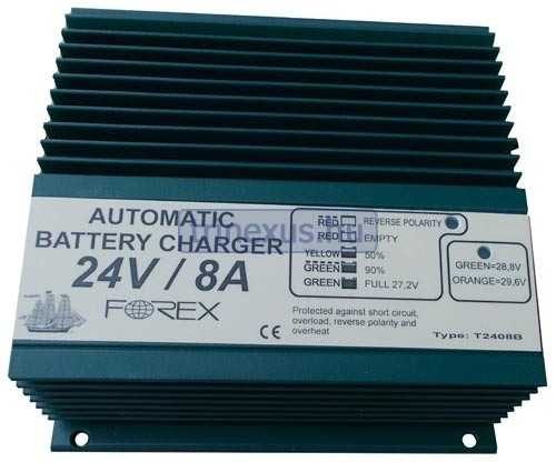 Polnilec baterij 24V -8A samodejni FRX