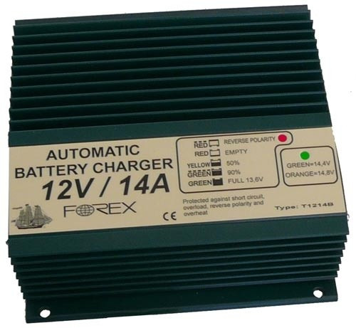 Polnilec baterij 12V -14A samodejni FRX