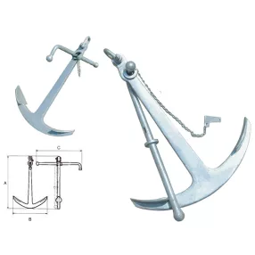 Sidro z dvema kljukama Admiralty 20 kg