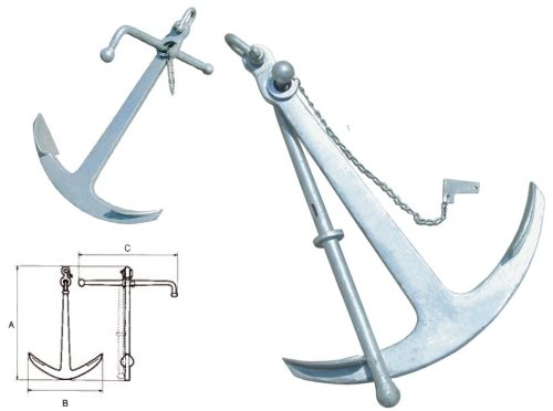Sidro z dvema kljukama Admiralty 20 kg