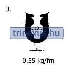 Gumijasti profil EPDM model 3 SOL