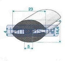 EPDM gumijasti profil H-profil stekleni sponki SOL