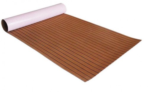 Talna obloga za čoln tik-črna 240x90x0,6 cm