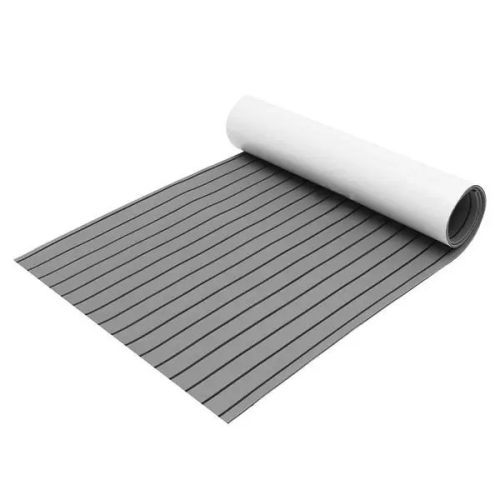 Svetlo siva-črna talna obloga za čoln 240x90x0,6 cm