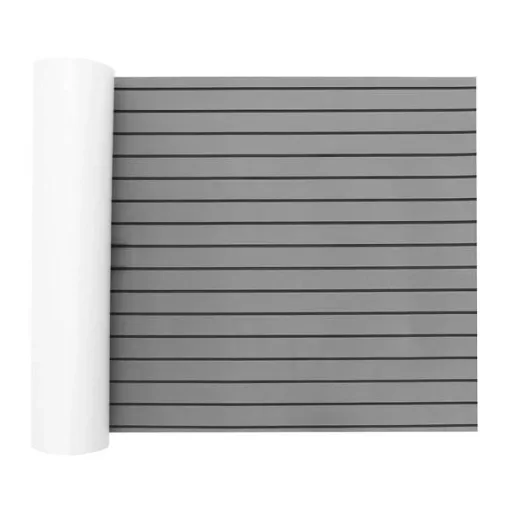 Svetlo siva-črna talna obloga za čoln 240x90x0,6 cm