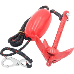 Komplet sidrnih uteži 0,7 kg rdeče, z bojo in vrvjo