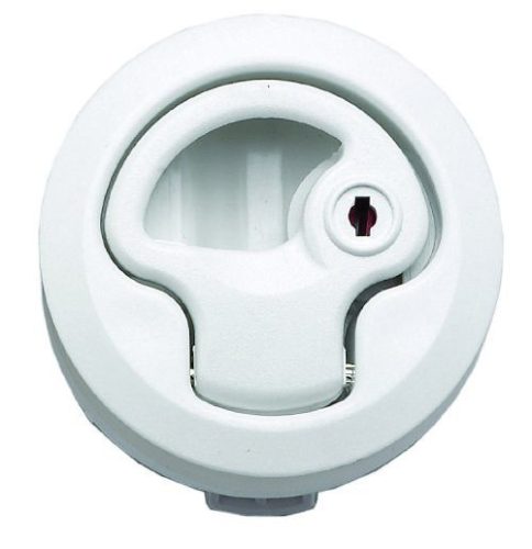 Zapah za odpiranje pokrova s ključem, plastika 60 x 34 mm,