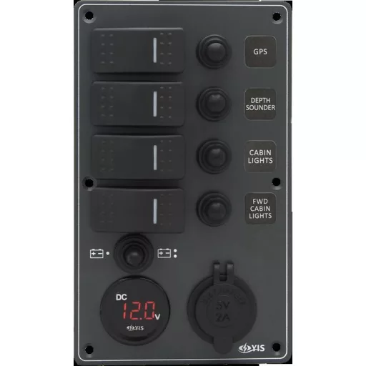 Kapcsolótábla 4 egységes USB feszmérő EVA