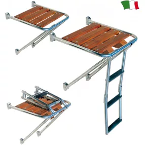Vodja platforme 3 stopnje kovinski zložljiv 75x23cm