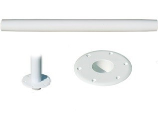 Noga mize z nosilcem, bela aluminijasta 700 mm
