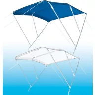 Bimini-top 3 veje bela 180x200x140 cm