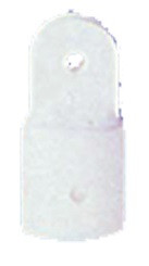 Bimini konec cevi 20 mm plastika bela