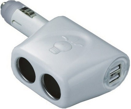 Vžigalnik za cigarete z dvojno USB, 2-razdelilna vtičnica