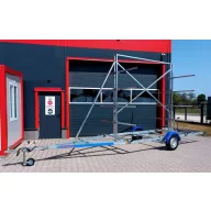   Prikolica za prevoz čolnov Alfa 750 kg + 8-osni komplet za prevoz kajakov/čolnov z ravnimi rokami