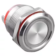 Nyomógombos kapcsoló MOM-OFF 12V LED kék EVA