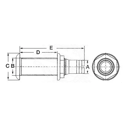 Szennyvíz levezető visszacsapó inox/műanyag 78/38 mm EVA