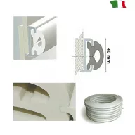 Gumijasta profilna tirnica 40 mm bela 4 m