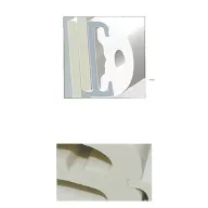 Gumijasta profilna tirnica 55 mm bela 4 m