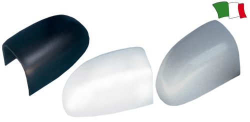 Končni kos gumijastega profila iz plastike, 50 mm, v beli barvi