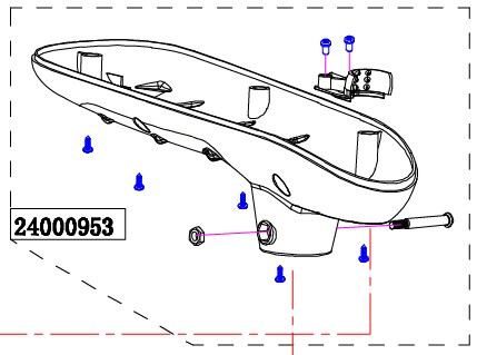 Haswing Cayman B55, B101 spodnji ohišje HSW
