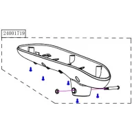 Haswing Cayman B55, B101 spodnji ohišje belo HSW