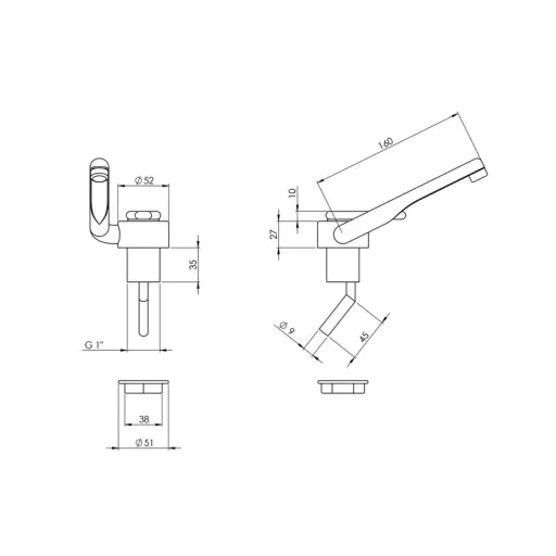 Pipa za vodo s hladno vodo Inox mikropreklopnik SVB