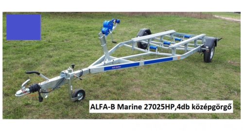 Prikolica za prevoz čolnov Alfa 1800 kg blazina drevo do 6,3 m