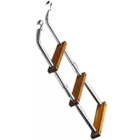 Lestev za čevlje 4 stopnice kovina-teak 90x23 cm