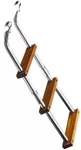 Lestev za čevlje 4 stopnice kovina-teak 90x23 cm