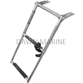   Lestev za čoln iz nerjavečega kovinskega materiala, raztegljiva v 2 stopnjah